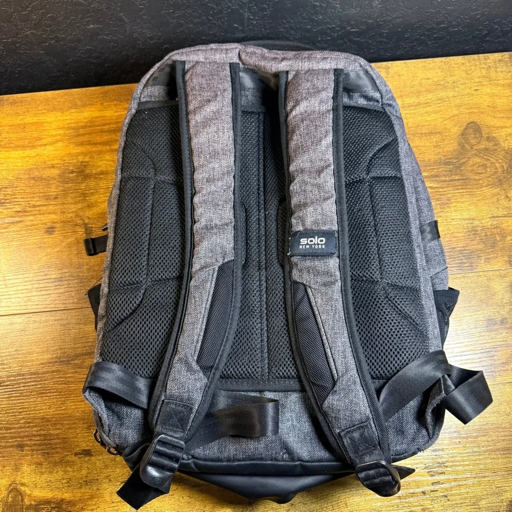 Solo‎ New York Re:solve UBN760 Grey Recycled PET Polyester Laptop Backpack OS